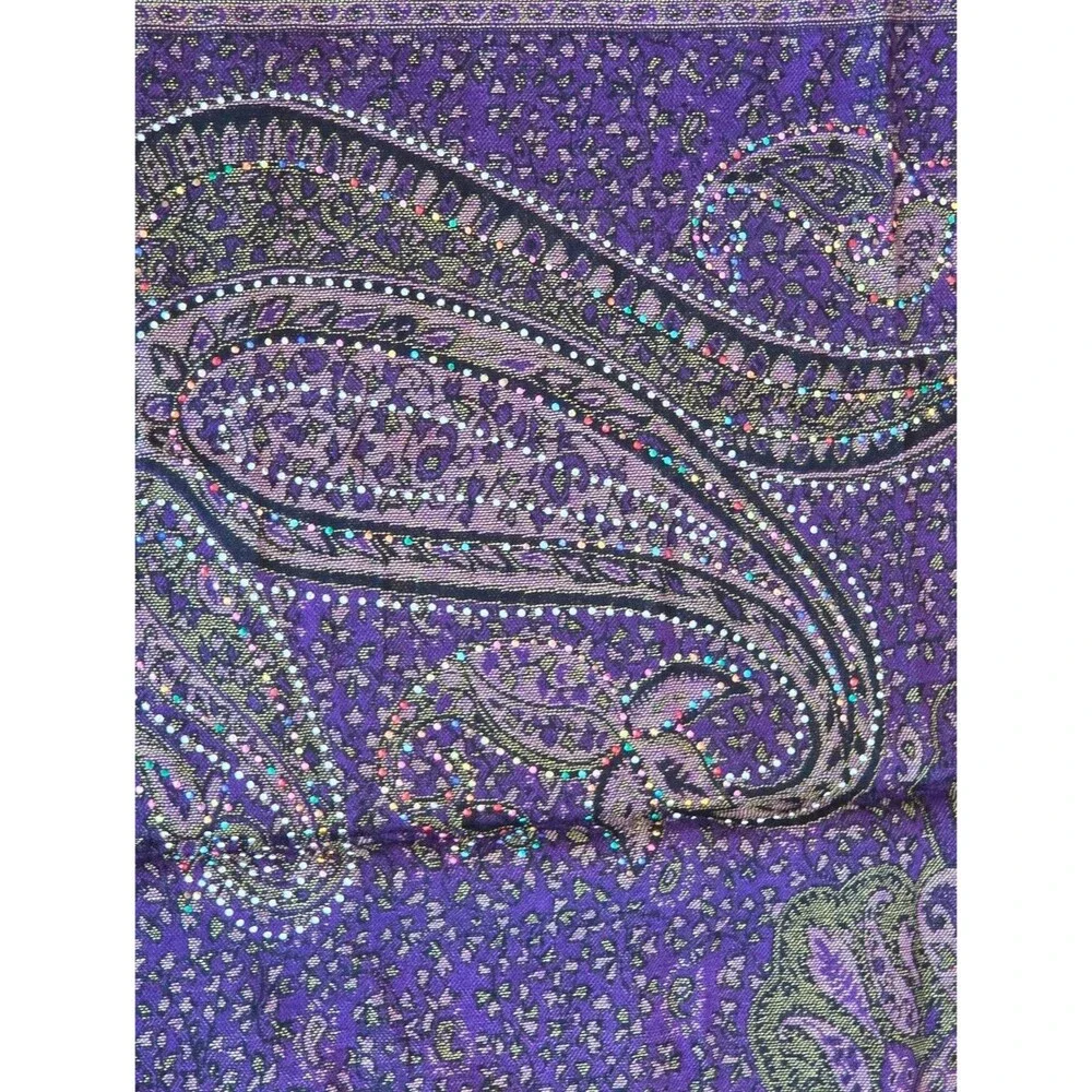 pashmina fringed jacquard